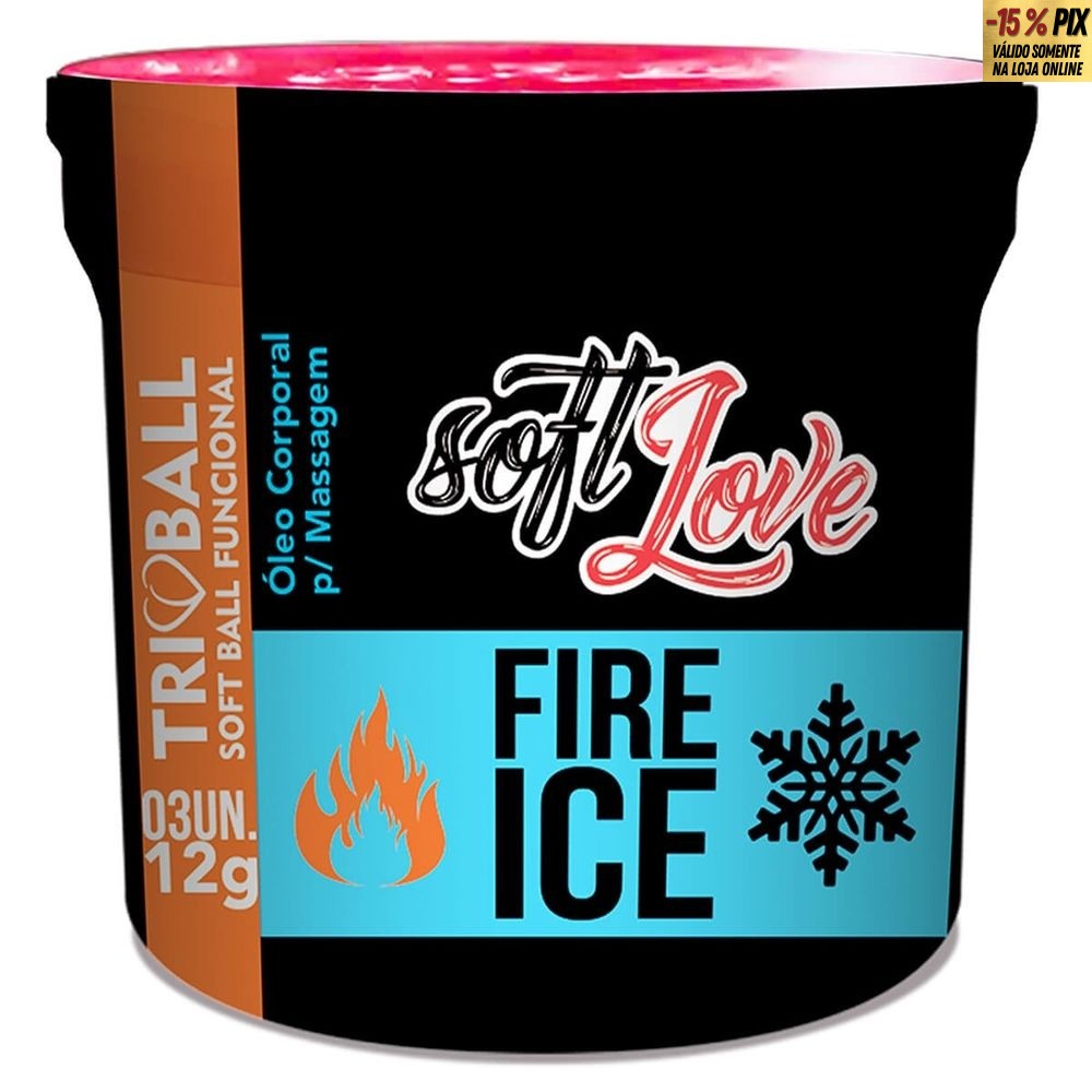 BOLINHA FUNCIONAL TRIBALL FIRE & ICE - 3 UNIDADES 12 g - SOFT LOVE
