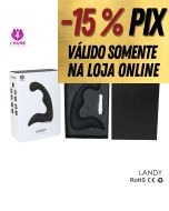 S-HANDE LANDY - ESTIMULADOR DE PRÓSTATA TRIPLO VIBRO COM 9 VIBRAÇÕES RECARREGÁVEL USB