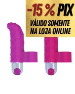 DEDEIRA TEXTURIZADA COM BULLET RECARREGÁVEL - GREEN BABY