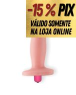 PLUG ANAL MACIÇO COM VIBRADOR - 12 X 3,5 CM - HOT FLOWERS
