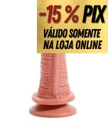 PRÓTESE CONVENCIONAL MACIÇA COM VENTOSA  – 10X3CM – NATURAL/PELE – HOT FLOWERS