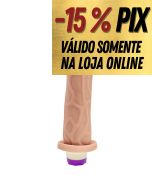 PRÓTESE FOGO DA PAIXÃO VIBRO INTERNO - 18 X 4,5CM - HOT FLOWERS