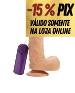 PRÓTESE FOGO DA PAIXÃO VIBRO EXTERNO - 14,8 X 5CM - HOT FLOWERS