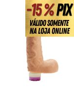 PRÓTESE FOGO DA PAIXÃO VIBRO INTERNO - 14,8 X 5 CM - HOT FLOWERS