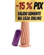 PRÓTESE FOGO DA PAIXÃO VIBRO EXTERNO - 20 X 5 CM - HOT FLOWERS