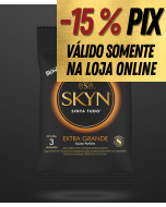 PRESERVATIVO SKYN EXTRA GRANDE 3 UNIDADES - BLOWTEX 
