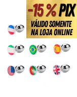 PLUG ANAL BANDEIRAS DE PAÍSES - TAM. P