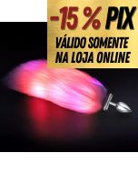 PLUG ANAL RABO DE RAPOSA VERTEBRADO COM LED 