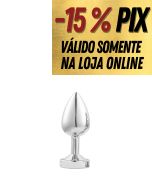 PLUG ANAL GRANDE EM METAL COM LED