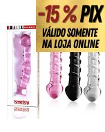 PLUG ANAL DE VIDRO COM RELEVO EM ESPIRAL -  LOVETOY