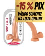 MR. RUDE - PRÓTESE REALÍSTICA COM VENTOSA 20CM 