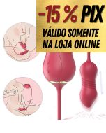 S-HANDE ROSE PRO 7 - VIBRADOR COM LÍNGUA E BULLET VAI E VEM