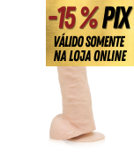 PRÓTESE REALÍSTICA ROCCO COM VENTOSA 21 X 6 CM - REAL PETER