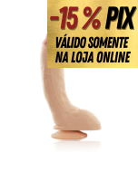 PÊNIS RAMBO COM ESCROTO E VENTOSA 23 X 5 CM - REAL PETER