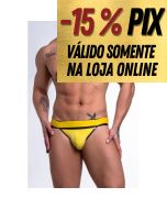 JOCK AMARELO COM ELÁSTICO DUPLO NA CINTURA - SD