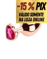 PLUG ANAL AÇO ROSE CORAÇÃO - TAM. G