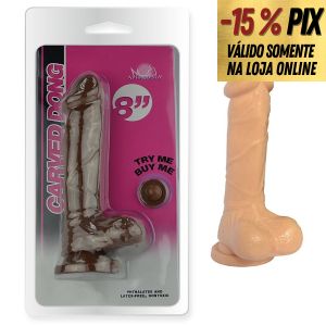  APHRODISIA CARVED DONG 8" - PRÓTESE REALÍSTICA  
