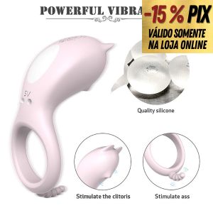 ANEL PENIANO COM ESTIMULADOR DE CLITÓRIS - CORA - S-HANDE
