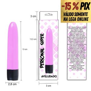 VIBRADOR CLÁSSICO PERSONAL 13 CM - AVELUDADO