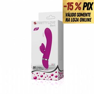 VIBRADOR PONTO G E CLITÓRIS BERT - 30 VIBRAÇÕES - PRETTY LOVE