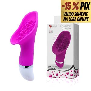 PRETTY LOVE CLAUDE VIBRADOR SILICONE COM SIMULADOR DE LÍNGUA 30 VELOCIDADES