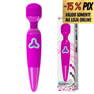 MASSAGEADOR SILICONE RECARREGÁVEL - 7 NÍVEIS DE VIBRAÇÃO - PRETTY LOVE - USB