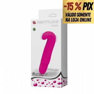 VIBRADOR PURO SILICONE PONTO G DANA - 10 NIVEIS DE VIBRO - PRETTY LOVE