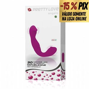 VIBRADOR STRAPLESS ANGELO - DUPLA PENETRAÇÃO - 30 VIBRAÇÕES - PRETTY LOVE