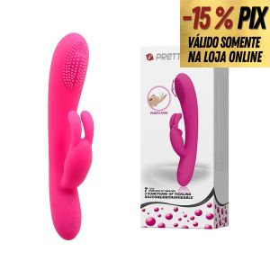 PRETTY LOVE ULYSSES - VIBRADOR ULTRA SILICONE COM MOVIMENTO NA PONTA 