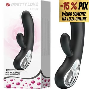 PRETTY LOVE ELMER - VIBRADOR PONTO G PURO SILICONE RECARREGÁVEL