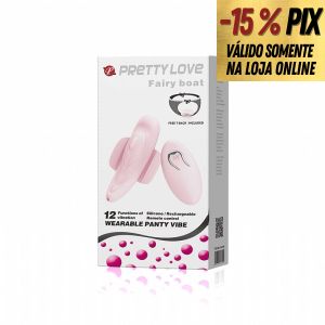 CALCINHA VIBRATÓRIA FAIRY BOAT 12 VIBRAÇÕES - PRETTY LOVE - USB