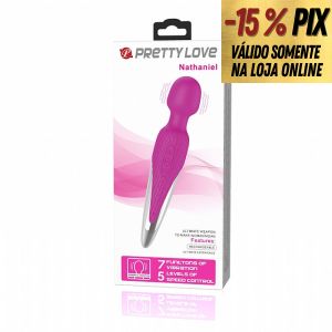 MASSAGEADOR VARINHA MÁGICA NATHANIEL - 7 VIBRAÇÕES - PRETTY LOVE
