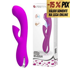 VIBRADOR DUPLO MOTOR COM SUCÇÃO NO CLITÓRIS RECARREGÁVEL - ROY - PRETTY LOVE