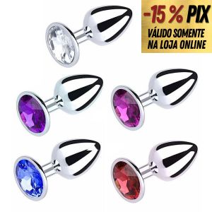 PLUG ANAL DE AÇO REDONDO - TAMANHO M 