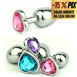 PLUG ANAL AÇO CORAÇÃO - TAMANHO P