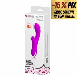 ESTIMULADOR COM AQUECIMENTO RECARREGÁVEL - CORNELIUS - PRETTY LOVE