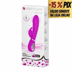 ESTIMULADOR DE PONTO G E CLITÓRIS RECARREGÁVEL PRESCOTT - PRETTY LOVE