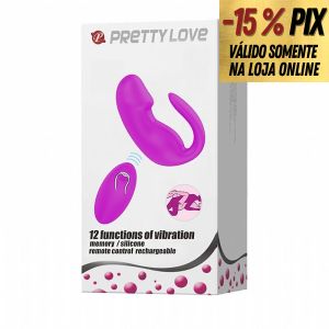 PRETTY LOVE TIFFANY - VIBRADOR DE CASAL EM SILICONE CIRÚRGICO COM CONTROLE
