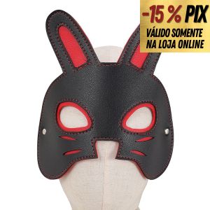MÁSCARA DE COELHO EM COURO SINTÉTICO