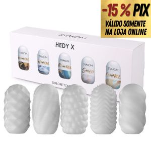 SAVKOM HEDY X - MASTURBADOR EGG DUPLAMENTEV TEXTURIZADO