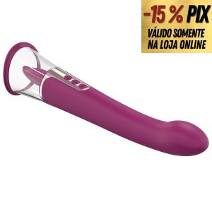 SABRINA - VIBRADOR DE PONTO G COM FUNÇÃO SUCÇÃO E LÍNGUA 