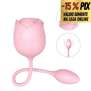S-HANDE IMMORTAL FLOWER - VIBRADOR DE PONTO G E ESTIMULADOR DE CLITÓRIS COM PULSAÇÃO