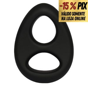 ANEL PENIANO DUPLO EM SILICONE - 6,5CM X 4,8