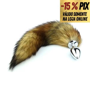PLUG ANAL RABO DE RAPOSA COM 25CM - TAM. P
