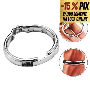 ANEL PENIANO DE AÇO COM FECHO REGULÁVEL -2,6CM