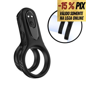 ROBÔ - ANEL PENIANO DUPLO 9 MODOS DE VIBRAÇÕES RECARREGÁVEL