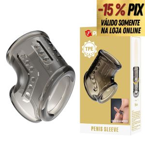 ANEL PENIANO DUPLO PARA PÊNIS E SACO ESCROTAL - PRETTY LOVE