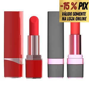 VIBRADOR RECARREGÁVEL EM FORMATO DE BATOM COM 10 MODOS DE VIBRAÇÕES