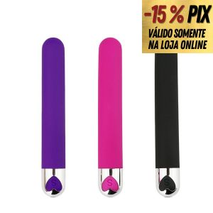 VIBRADOR BULLET GRANDE RECARREGÁVEL -  13CM X 2CM