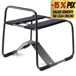 CADEIRA ERÓTICA COM APOIO DE MÃO E SUPORTE PARA PRÓTESE 